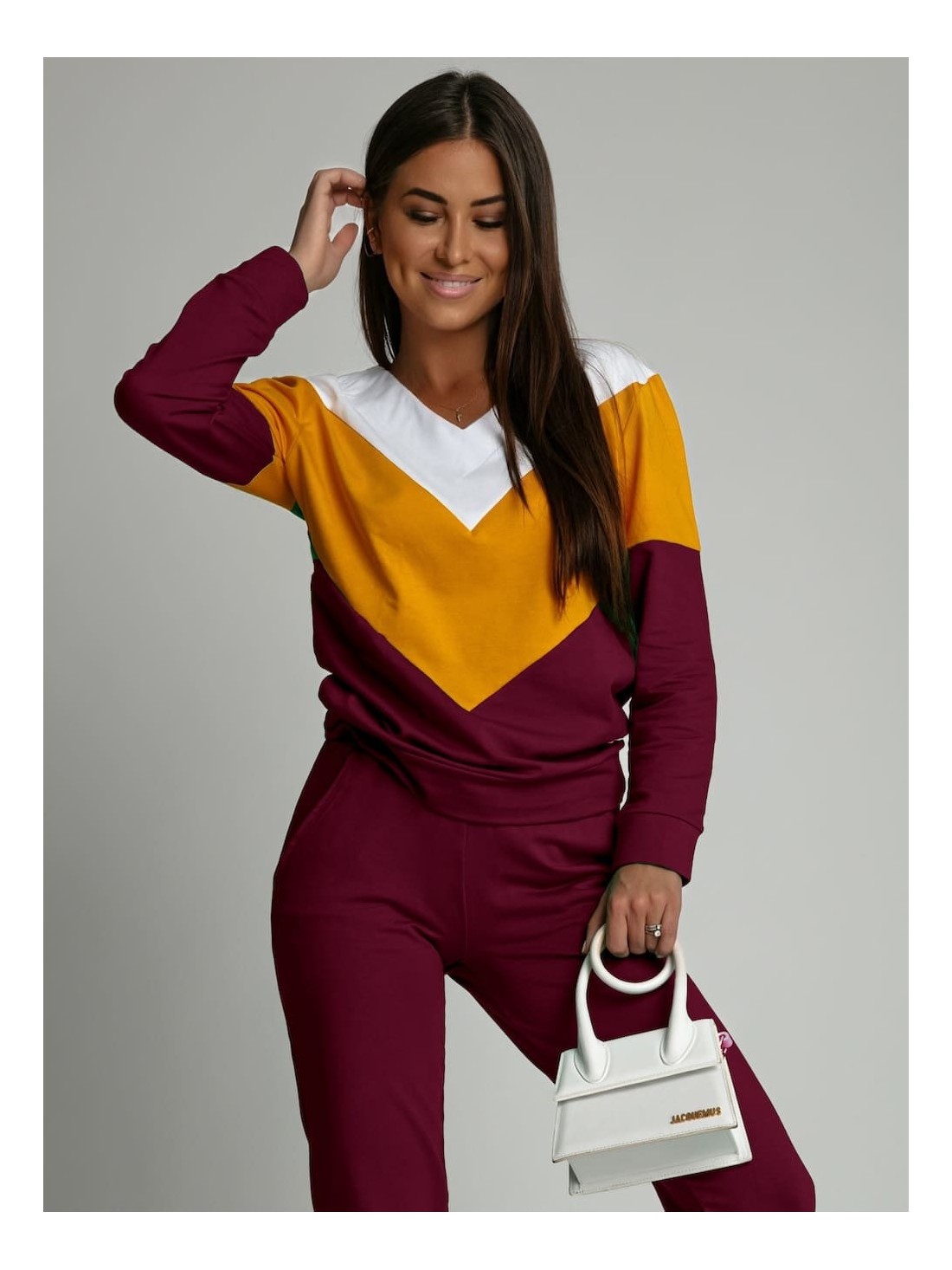 Women\'s burgundy tracksuit set FI581 - Online store - Boutique